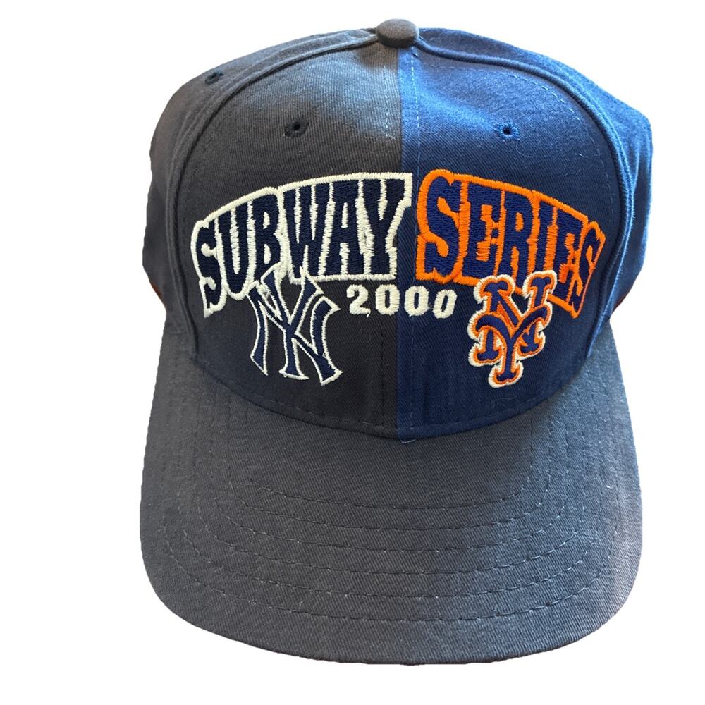 Vintage 2000 Subway Series New York Yankees Mets Baseball Hat Cap Genuine Merch